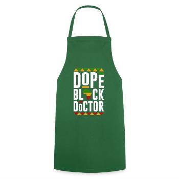 Black Doctor, Black History Month - Cooking Apron - green - Front - AI Model Male 185 dark (185cm)