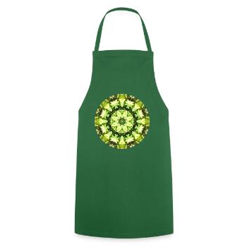 Mandala-Quantum 13 - Kochschürze - Grün - Vorne - AI Model Male 185 dark (185cm)