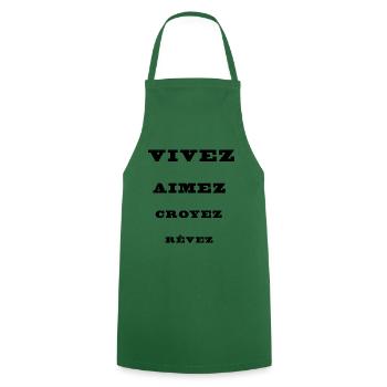 La motivation - Tablier de cuisine - vert foncé - Devant - AI Model Male 185 dark (185cm)