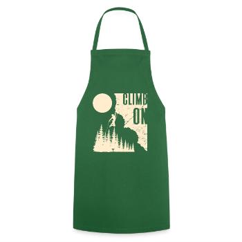 Climbing Mountaineering Climbers Mountain Mountains Hiking - Cooking Apron - green - Front - AI Model Male 185 dark (185cm)