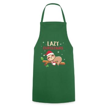 Lazy christmas - Cooking Apron - green - Front - AI Model Male 185 dark (185cm)