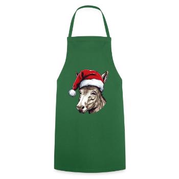 Esel Weihnachten Tier Kopf - Kochschürze - Grün - Vorne - AI Model Male 185 dark (185cm)