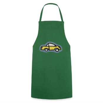 Sportauto - Spielzeug Auto Design - Kochschürze - Grün - Vorne - AI Model Male 185 dark (185cm)