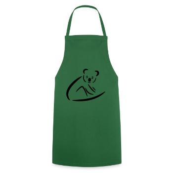 Koala with glowing eyes on a branch - Cooking Apron - green - Front - AI Model Male 185 dark (185cm)