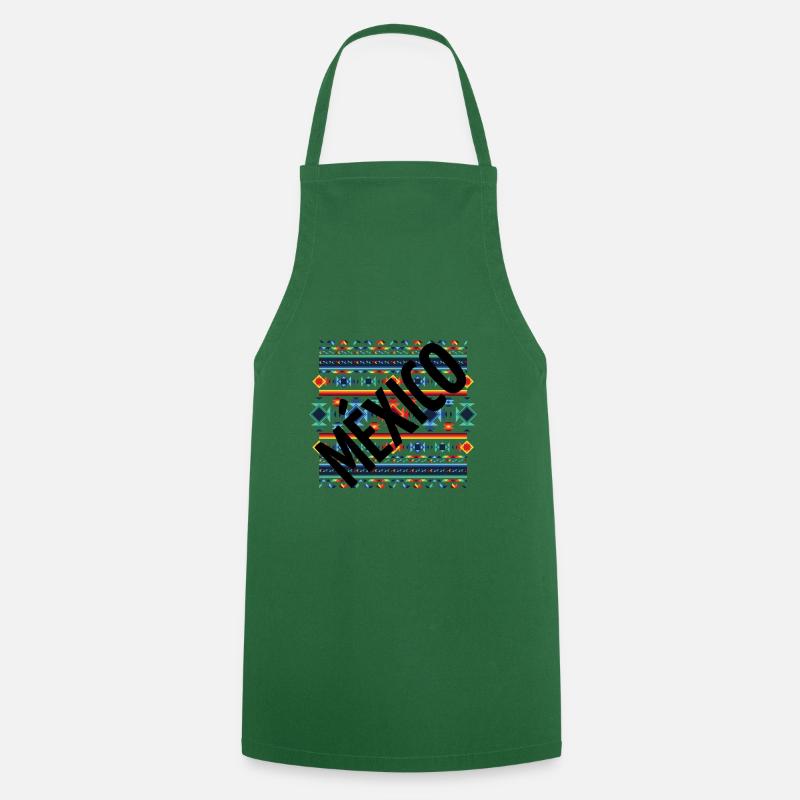 Cute and beloved Mexico - Cooking Apron - green