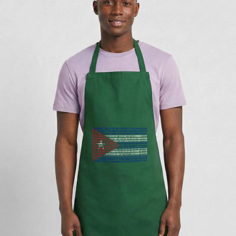 Cuba Flag Binary Code Bit Bytes Binary Computer Science PC Cooking Apron