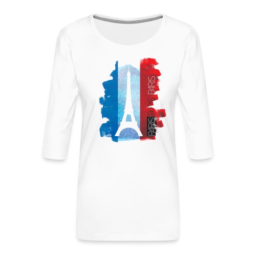 PARIS FRANCE - Women's Premium 3/4-Sleeve T-Shirt