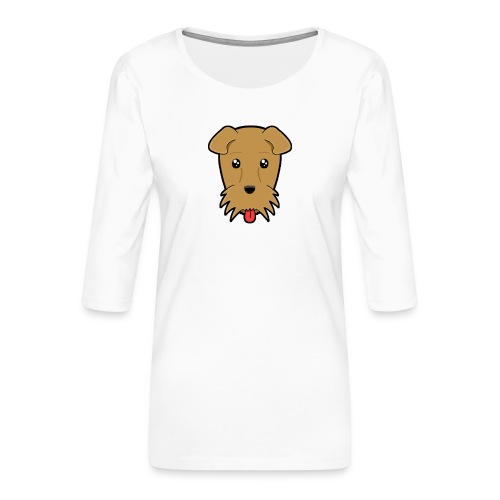 Shari the Airedale Terrier - Women's Premium 3/4-Sleeve T-Shirt