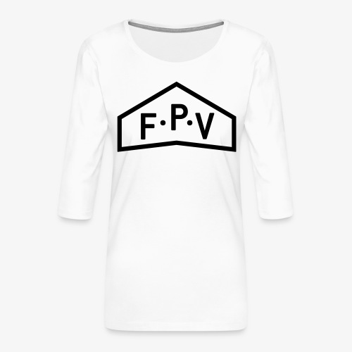 FPV logo - T-shirt Premium manches 3/4 Femme