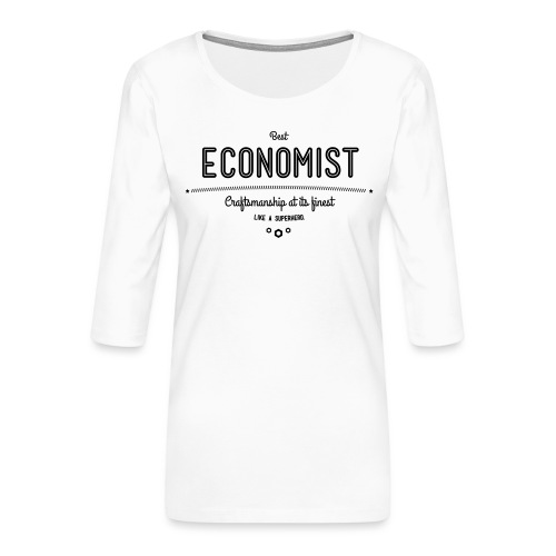 Bester Ökonom - wie ein Superheld - Frauen Premium 3/4-Arm Shirt
