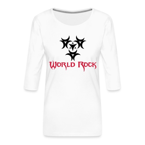 Motif World Rock - T-shirt Premium manches 3/4 Femme