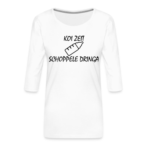 KoiZeit - Schoppele - Frauen Premium 3/4-Arm Shirt