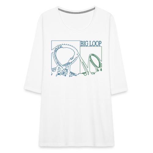 big_loop_coaster_shirt_line - Frauen Premium 3/4-Arm Shirt