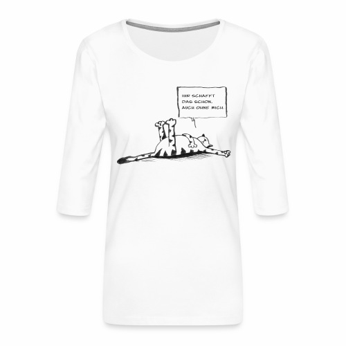 Katz - Frauen Premium 3/4-Arm Shirt