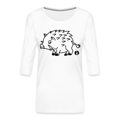Wildschwein - Frauen Premium 3/4-Arm Shirt