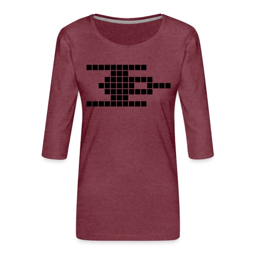 Spaceinvader Ship - Frauen Premium 3/4-Arm Shirt