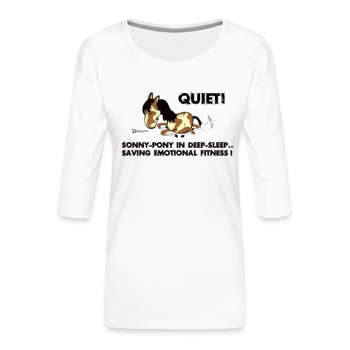 QUIET Sonny Pony in deep sleep - Frauen Premium 3/4-Arm Shirt