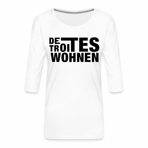 Detroites Wohnen - Dame Premium shirt med 3/4-ærmer