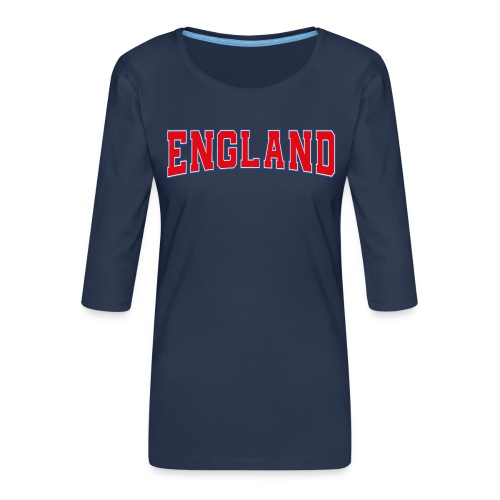 England Football Shirt Design - Women's Premium 3/4-Sleeve T-Shirt
