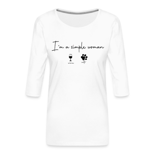 CATS KARMA - Frauen Premium 3/4-Arm Shirt