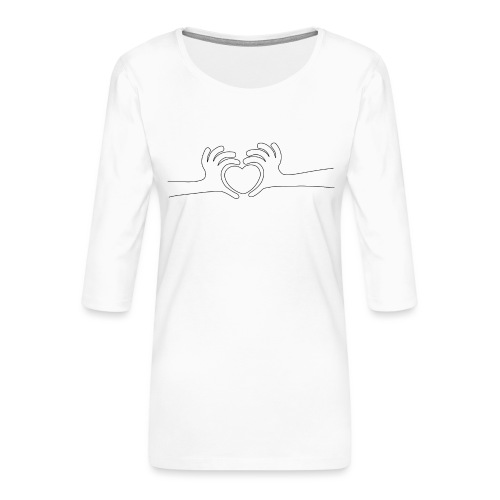 Hand aufs Herz - Frauen Premium 3/4-Arm Shirt