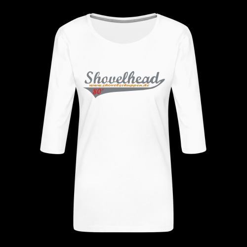 Shovelheadschriftzug 80 im „Baseballdesign“ - Frauen Premium 3/4-Arm Shirt