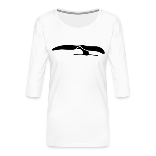 Walflosse-black - Frauen Premium 3/4-Arm Shirt
