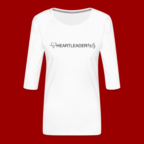 Heartleader Charity (schwarz/grau) - Frauen Premium 3/4-Arm Shirt