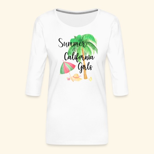 California Girl at Beach - Frauen Premium 3/4-Arm Shirt