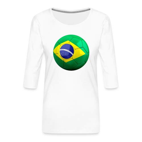 Bola de futebol brasil - Women's Premium 3/4-Sleeve T-Shirt