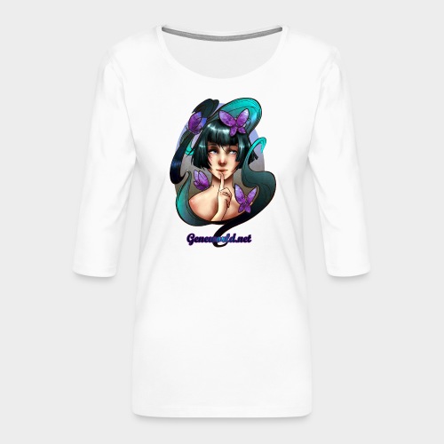 Geneworld - Papillons - T-shirt Premium manches 3/4 Femme