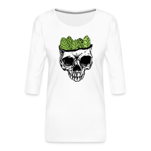Hop Brain - Women's Premium 3/4-Sleeve T-Shirt