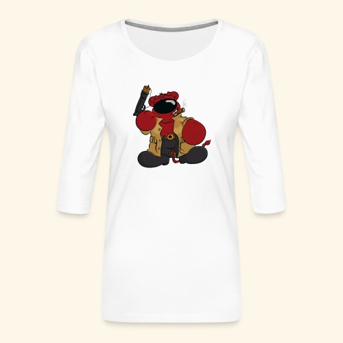chris bears Der Bär ist ein Superheld - Frauen Premium 3/4-Arm Shirt