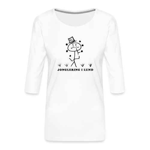 JongleringILund_herr - Premium-T-shirt med 3/4-ärm dam