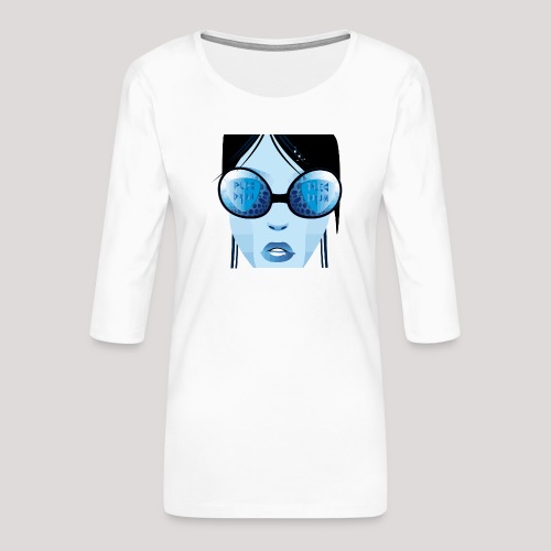girl face - Frauen Premium 3/4-Arm Shirt