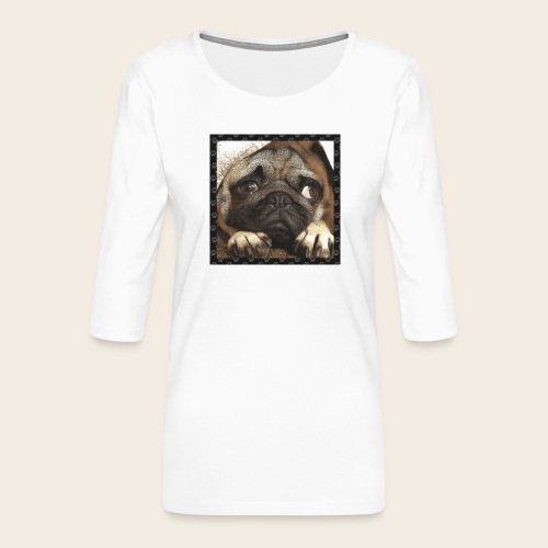 Mops Hund 1 - Frauen Premium 3/4-Arm Shirt