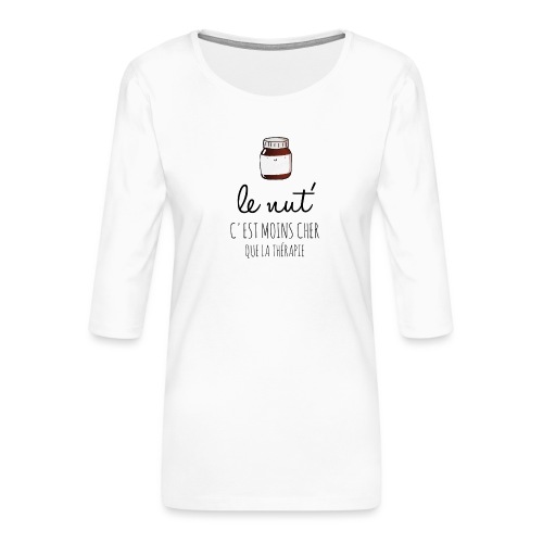 Le Nut' - T-shirt Premium manches 3/4 Femme