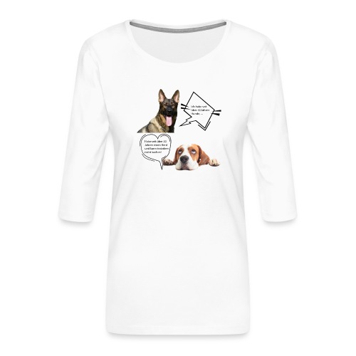Hundeerfahrung - Frauen Premium 3/4-Arm Shirt