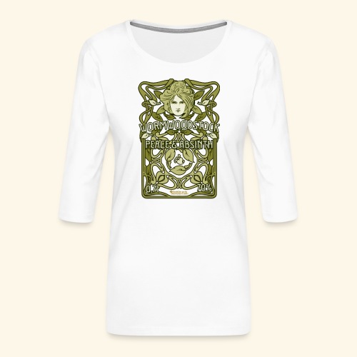 Wormwoodstock Peace & Absinth - Frauen Premium 3/4-Arm Shirt