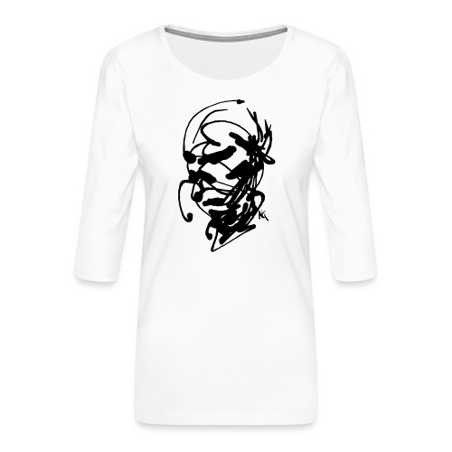 face - Women's Premium 3/4-Sleeve T-Shirt