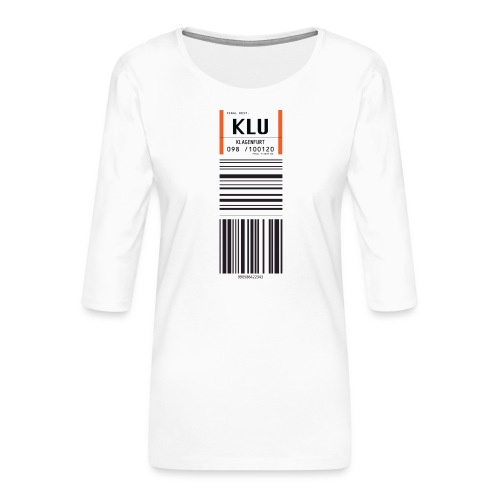 Flughafen Klagenfurt - KLU - Frauen Premium 3/4-Arm Shirt