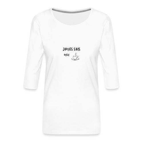 Jamais son mon café humour - T-shirt Premium manches 3/4 Femme