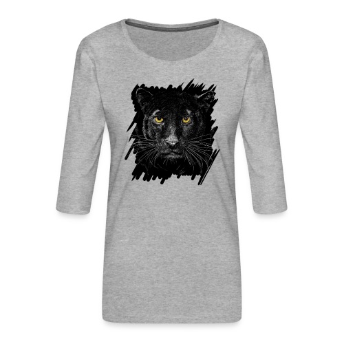 Schwarzer Panther - Frauen Premium 3/4-Arm Shirt