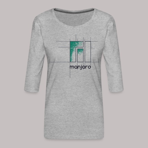 Manjaro Logo Draft - Women's Premium 3/4-Sleeve T-Shirt