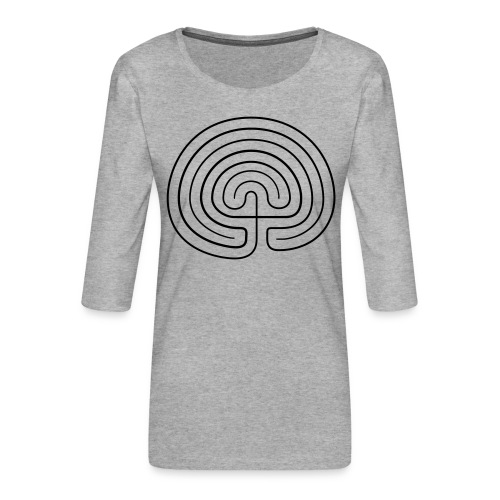 Labyrinth enna - Frauen Premium 3/4-Arm Shirt