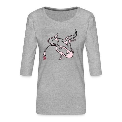 prm design taureau 2 - T-shirt Premium manches 3/4 Femme