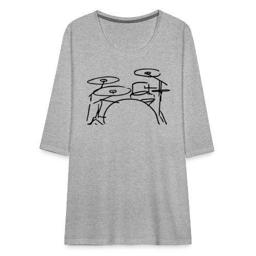 Drumset - Frauen Premium 3/4-Arm Shirt