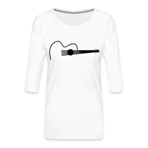Accoustic Guitar Draw - Frauen Premium 3/4-Arm Shirt