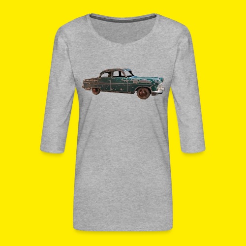 Vintage classic groene auto - Vrouwen premium shirt 3/4-mouw