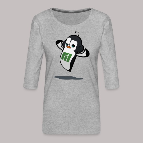 Manjaro Mascot strong left - Women's Premium 3/4-Sleeve T-Shirt
